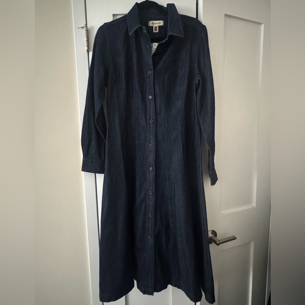 Madewell Dark Blue Long Sleeve Dress